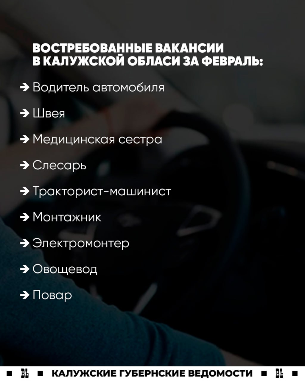 Названы самые востребованные вакансии в Калужской области за февраль 2026 года