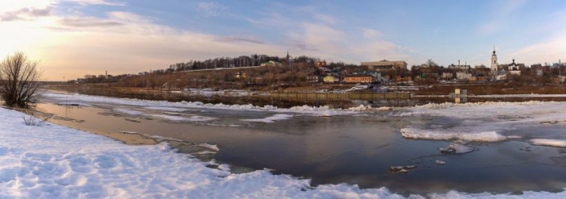 Ока освободилась ото льда, но подъем воды прекратился