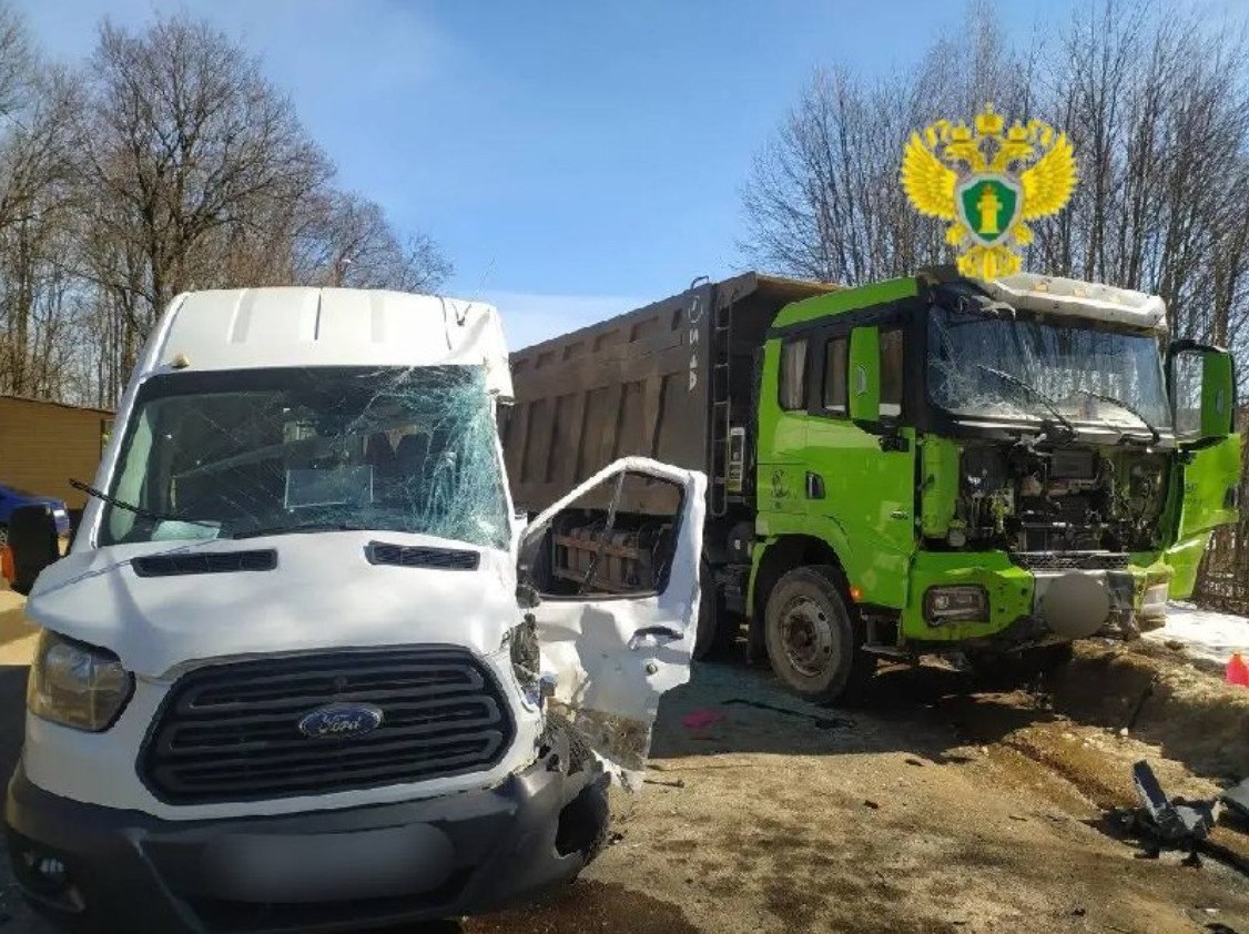 Восемь человек пострадали в аварии автобуса и грузовика