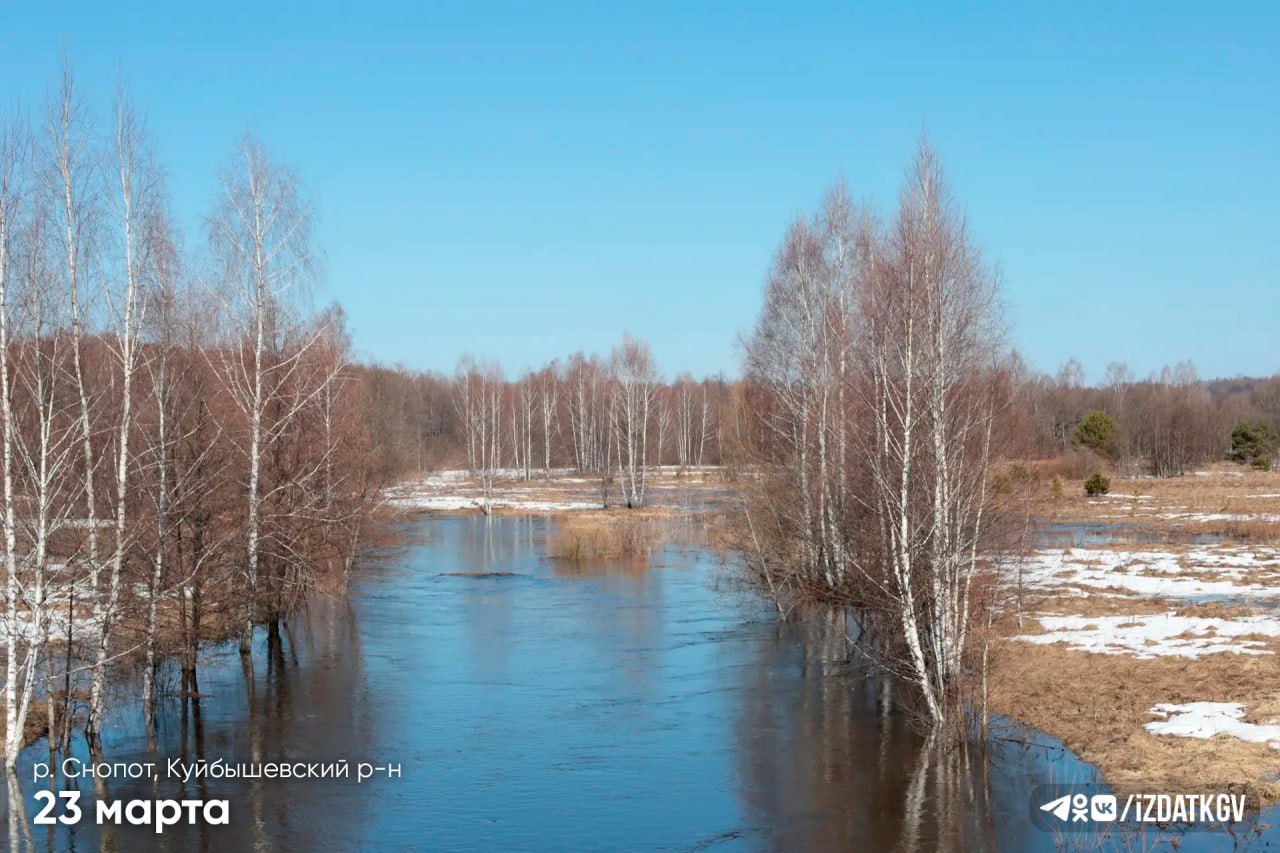 Наглядно как поднимается вода в одной из рек Калужской области Наглядно как поднимается вода в одной из рек Калужской области