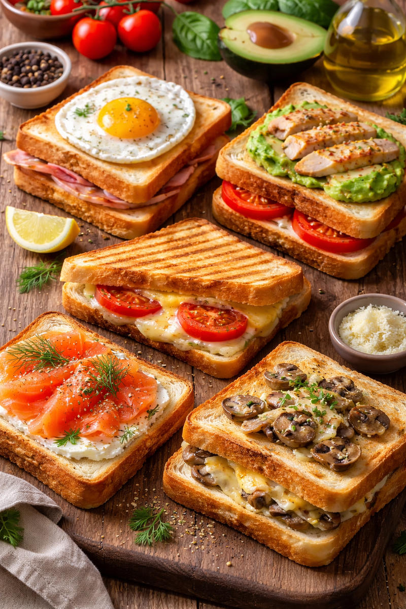 Гурманский завтрак: 5 быстрых рецептов горячих бутербродов для настоящих ценителей