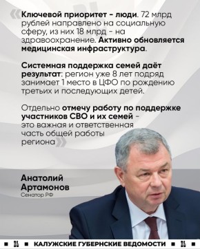 «Регион развивается опережающими темпами»: Анатолий Артамонов поделился впечатлениями от отчета губернатора
