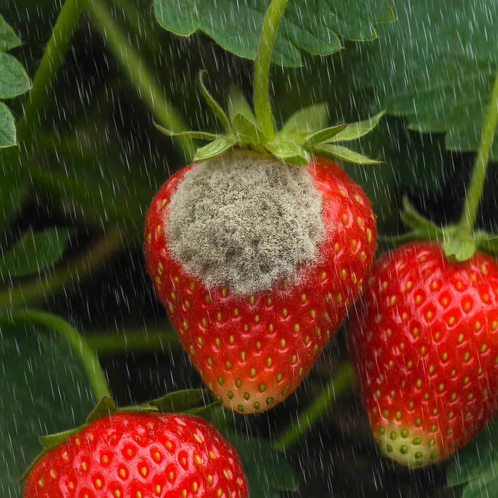 Как защитить клубнику от грибков в дождливую погоду