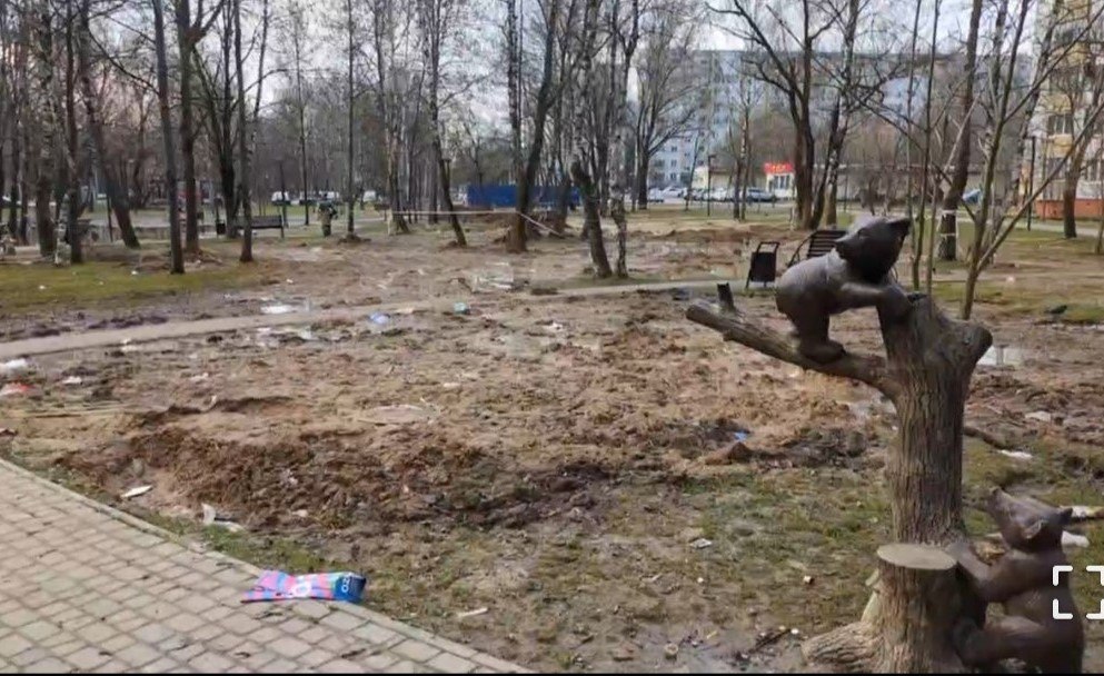 Калужский сквер Содружества приходит в упадок