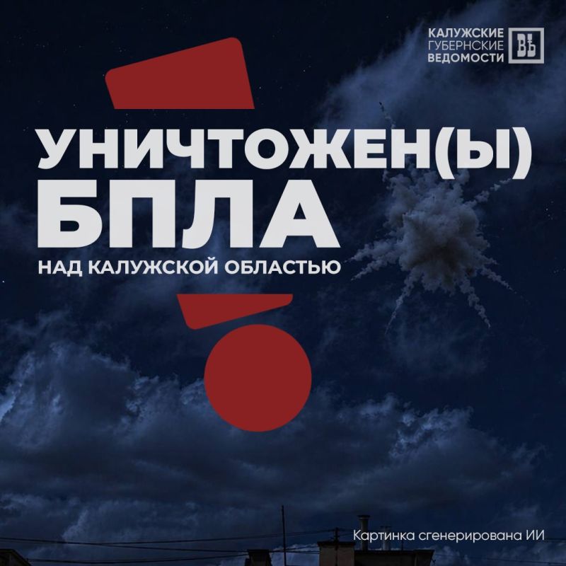 9 беспилотников сбили ночью над Калужской областью