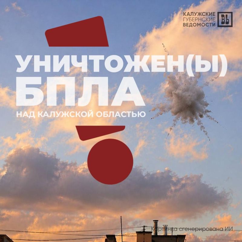 БПЛА сбили в Сухиничском округе
