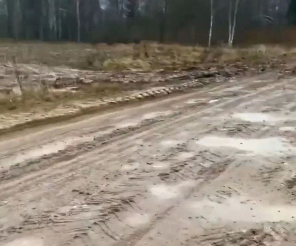 В Спас-Деменском районе дорога разваливается от ям и проломов