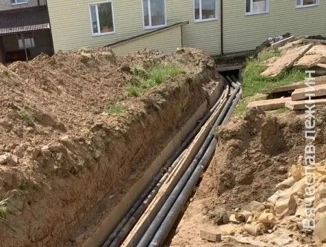 Капремонт теплотрассы, обслуживающей школу в Детчине, выполнен на 50%