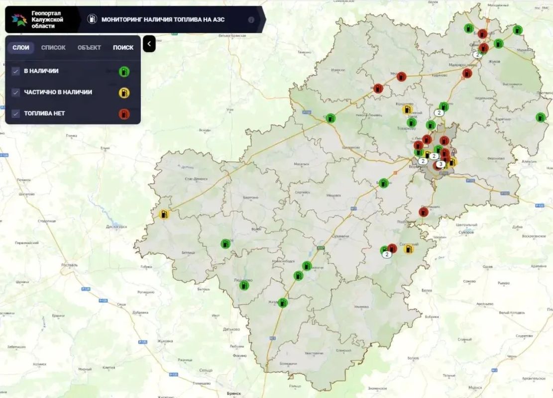 В Калужской области запустили сайт с картой наличия топлива на АЗС: Ситуация с бензином в Калуге и Калужской области на 24 июня 2026 года