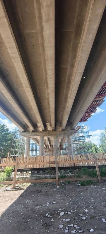 Мост в Людинове приобретает общий вид Мост в Людинове приобретает общий вид