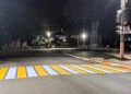В Калужской области установили 37 проекционных пешеходных переходов