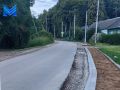 В деревне Красный городок Ферзиковского округа продолжаются работы по обустройству тротуара