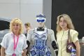 Калужский робот Айнет, ставший звездой на ПМЭФ, теперь встречает гостей и на «ИННОПРОМе»
