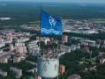 Флаг Обнинска подняли на метеомачту ко Дню города