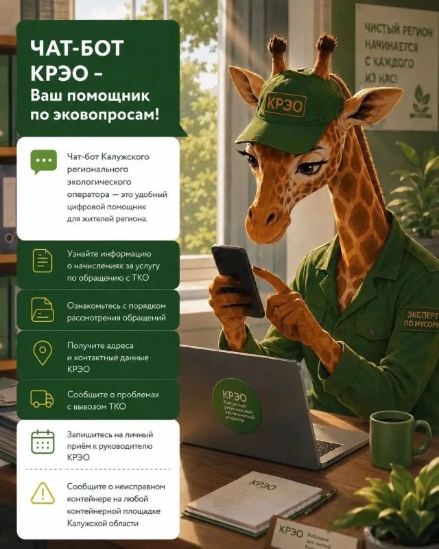 Жираф-инспектор спешит сообщить важную новость!