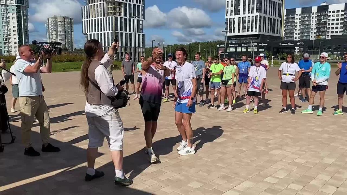 В Обнинске проходит «Бег со смыслом» с бывшим капитаном сборной России по футболу