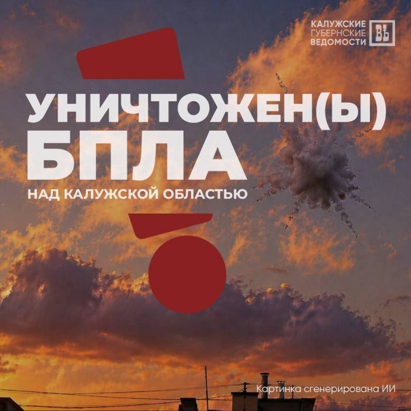 4 БПЛА сбили в Калужской области
