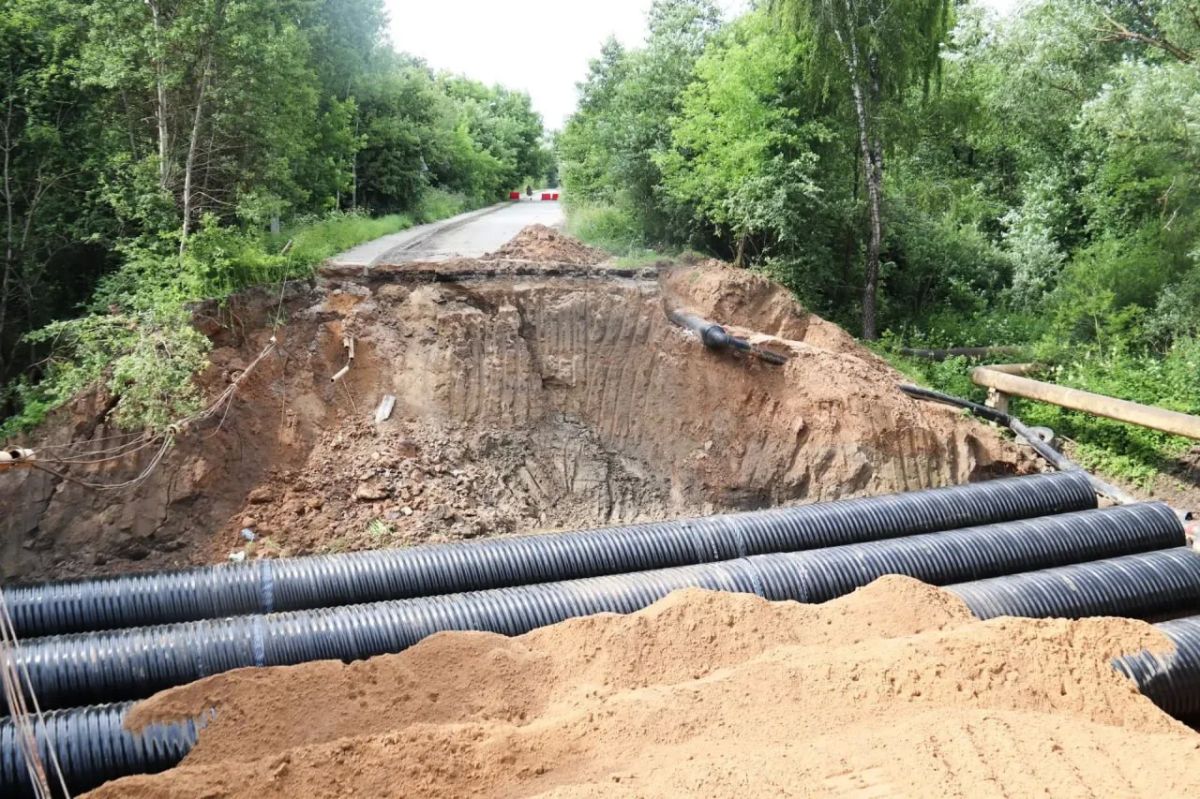 В Калуге назвали новые сроки открытия моста в деревне Кукареки