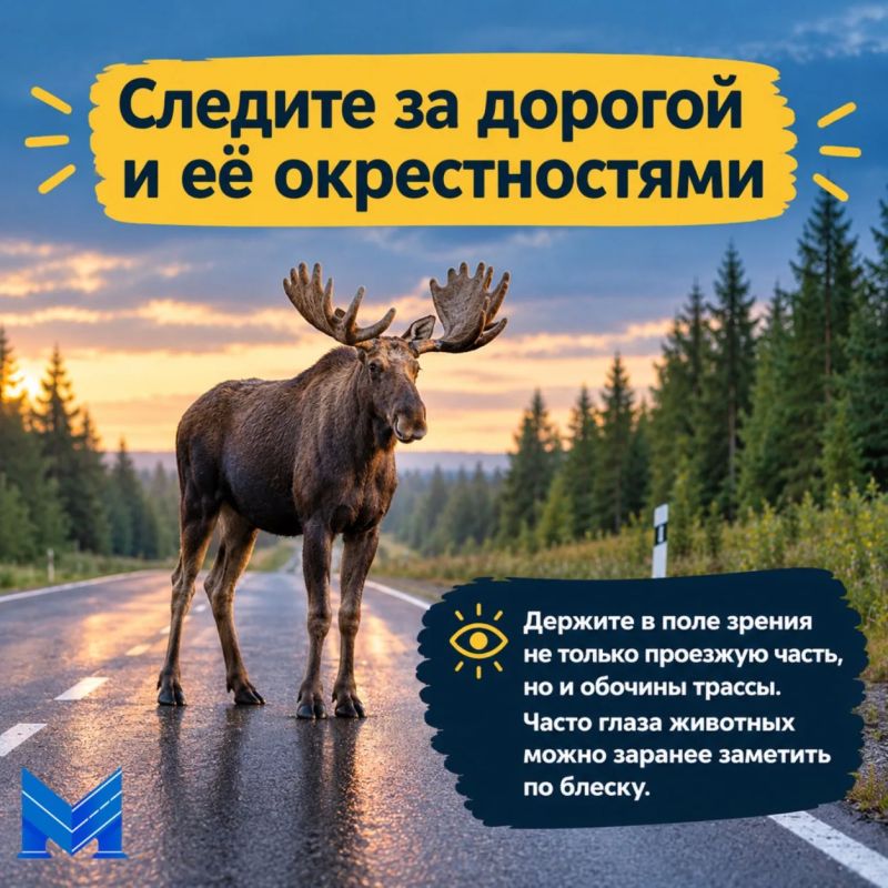 Внимание: на дорогах— лоси! Внимание: на дорогах— лоси!