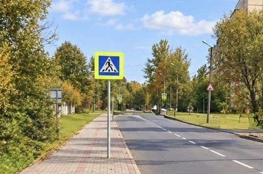 В Калуге обустроили два новых пешеходных перехода