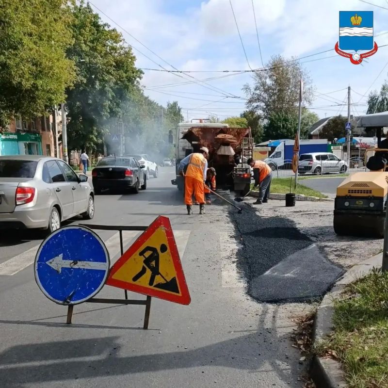 Ямочный ремонт сделал еще на одной улице Калуги